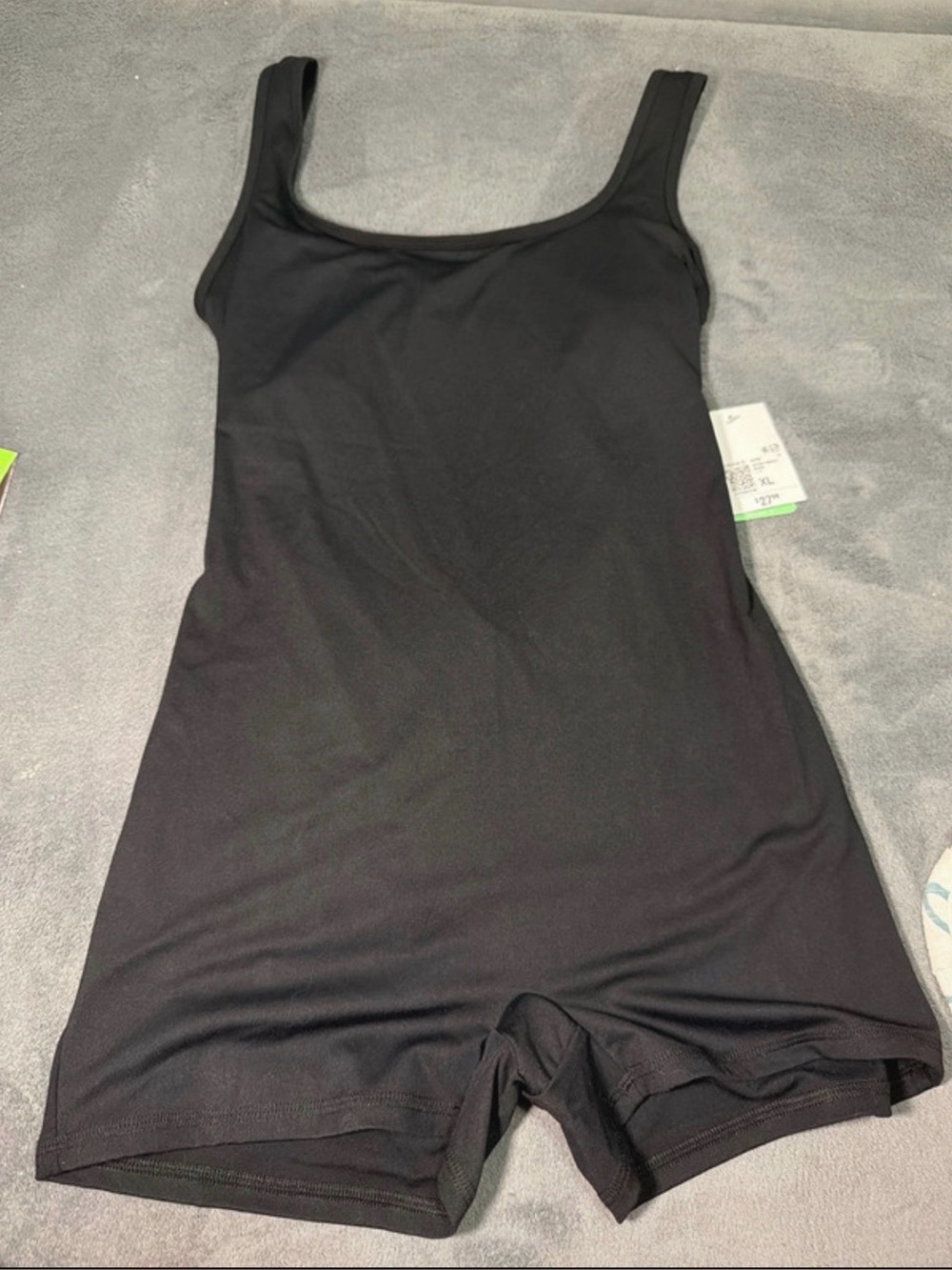 Forever 21 Black Scoop-Neck Short-Leg Bodysuit
